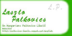 laszlo palkovics business card